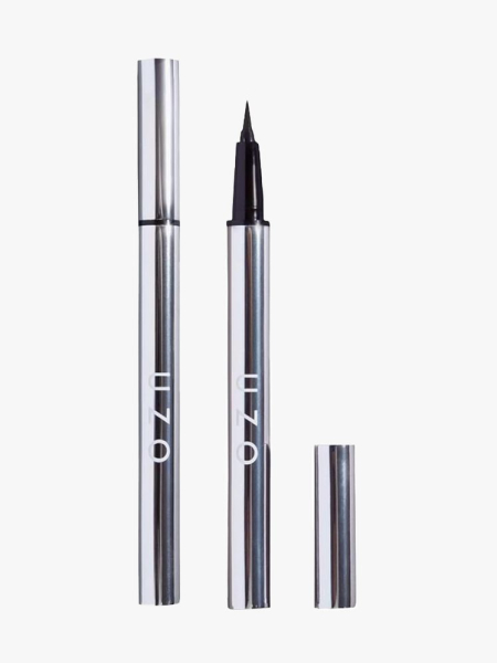 Uzo Beauty Blaque Liquide Eyeliner silver liquid eyeliner pen on light gray background