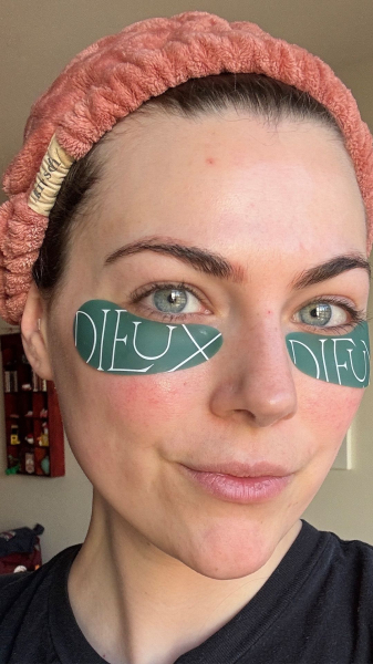 Nicola Dall'Asen wearing Dieux's Forever Eye Mask